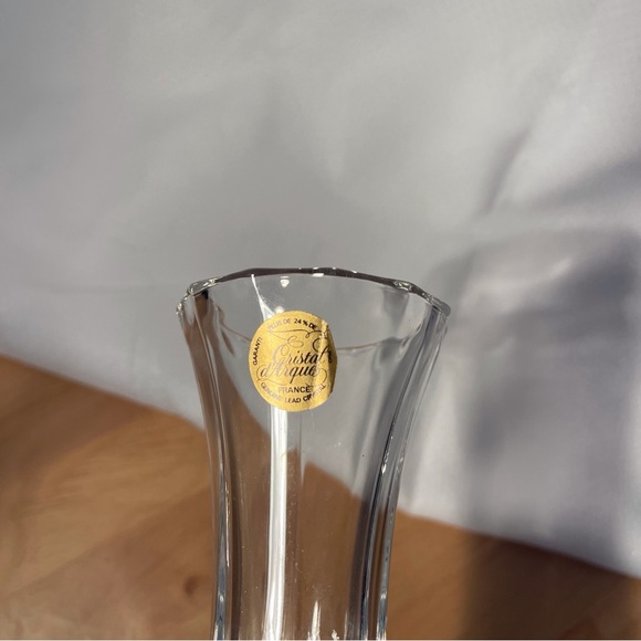 Cristal d’Arques Lead Crystal Vase Vintage 8 3/8” - Picture 7 of 7